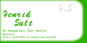 henrik sult business card